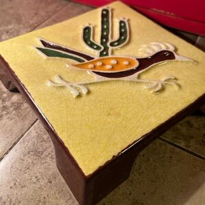 VTG Legendware Roadrunner Tile Sedona Arizona Hand Crafted 5x5” Decor Country